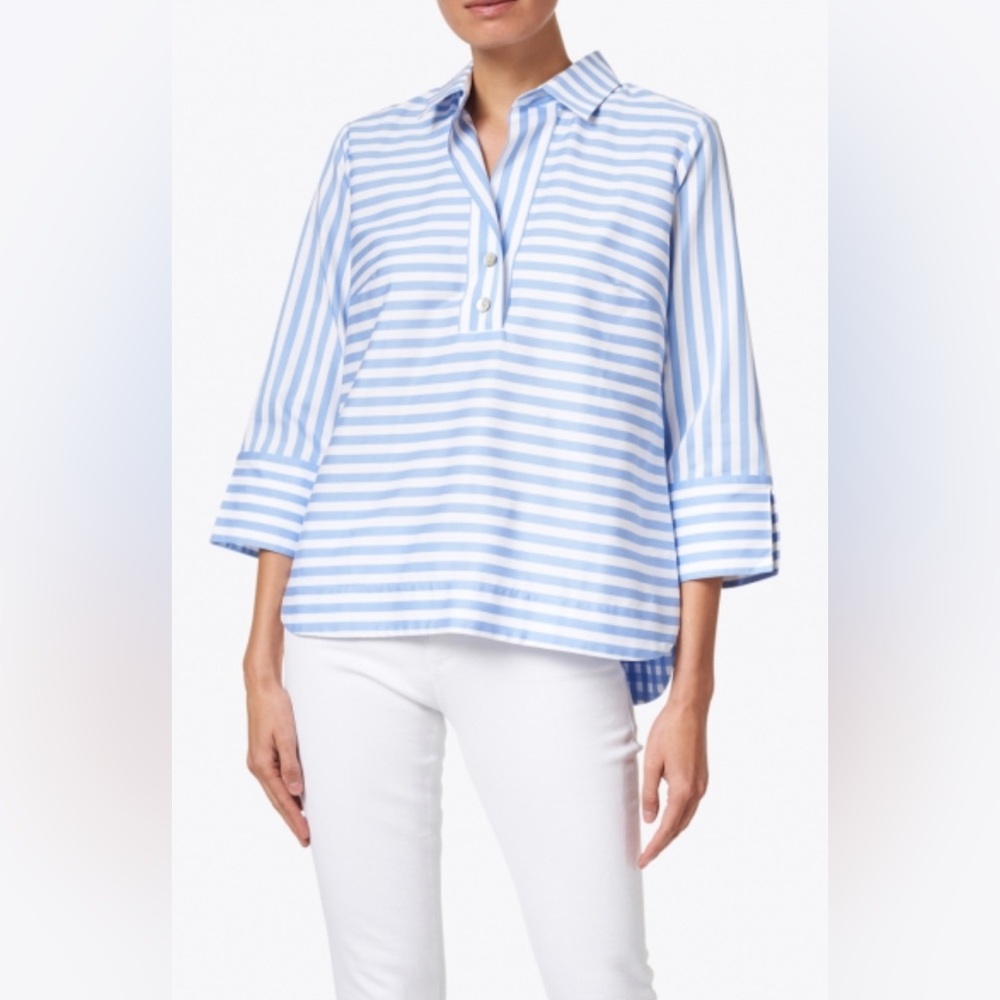 New with tags - Hinson Wu Aileen blue and white striped top - 6